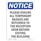 Signmission Safety Sign, OSHA Notice, 14" Height, Please Ensure All Temporary Badges Sign, Portrait OS-NS-D-1014-V-17442 - alternate 1